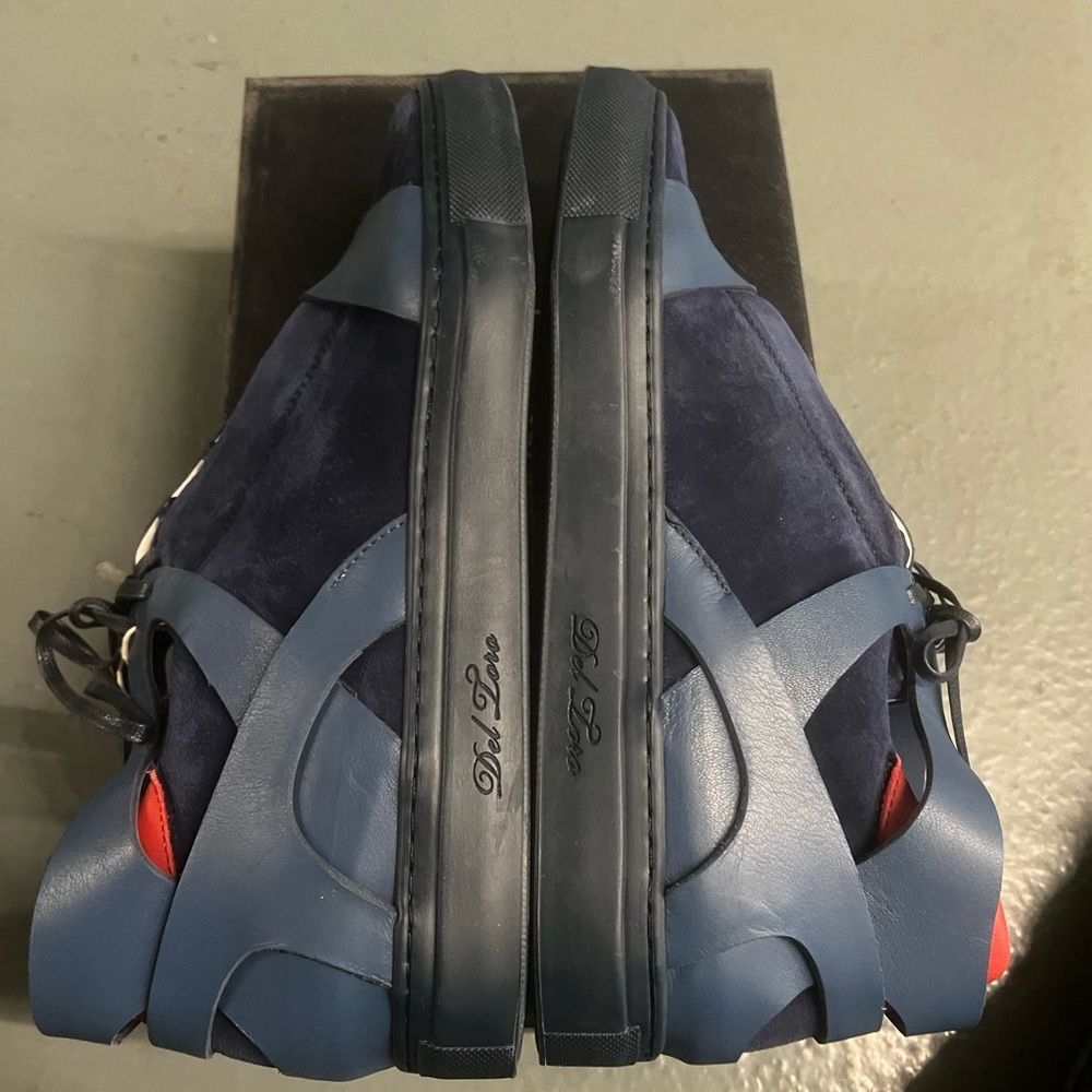 Del Toro Navy suede Sneakers